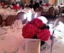 Red Hydrangea Bowls in the Amber Suite, The Grove, Chandlers Cross, Herts