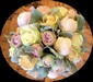 Roses, Peonies and grey soft 'Lambs Ears foliage