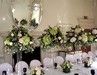 Donneraile Room - Tall Arrangements on Glass Vases with Glass Cubes