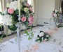 Candleabras and long low table arrangements in The Donneraile Room