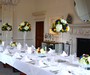 Bright high and low table centers in The Donneraile Room