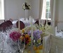 Summer Wedding tall glass High Arrangements in the Donneraile Room