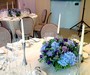 Blue & Purple Table Centers in the Ivory Suite