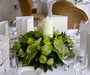The Potting Shed - Green flowers and Candle Arrangement