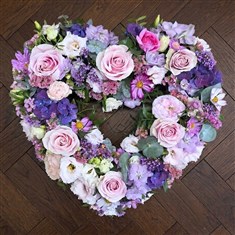 Pink and Pastel Open Heart Funeral Tribute